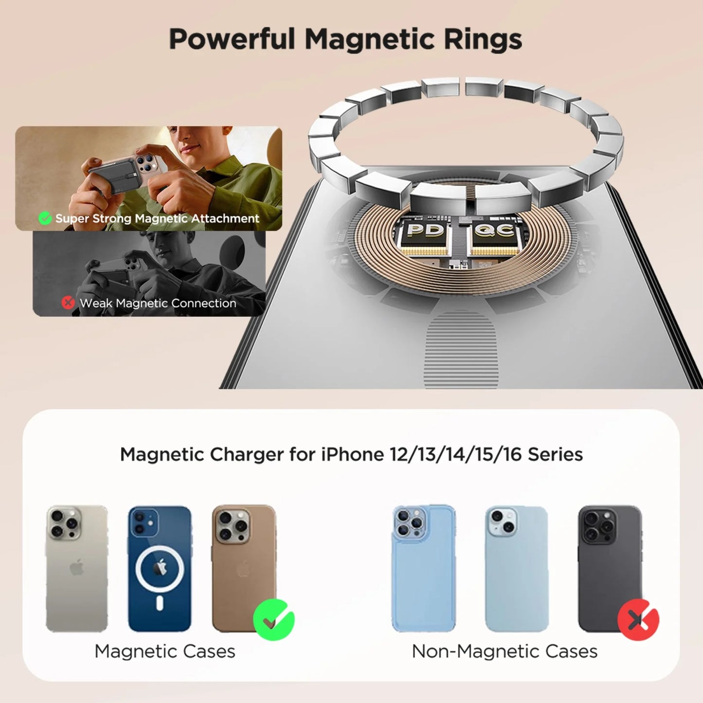 Magnetic Power Bank 10K Wireless Portable Charger (20W)