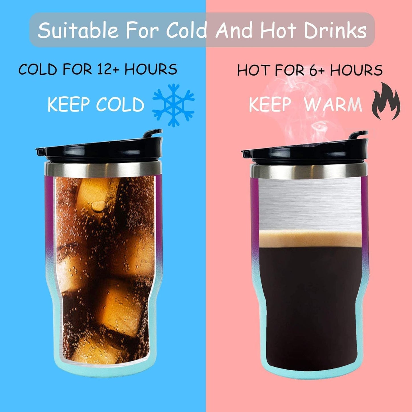 4-In-1 Slim Can Cooler for 12Oz Cans and Beer Bottles,Stainless Steel Double-Wall Insulated Beer Cooler,Universal Beverage Can Holder Keep Drinks Cold,Can Coozie Insulated for Beer, Soda